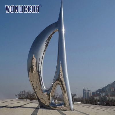 Large scale stainless steel abstract sculpture park outdoor sculpture