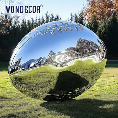 Outdoor School Large-Scale Metal Landscape Rugby Stainless Steel Sculpture